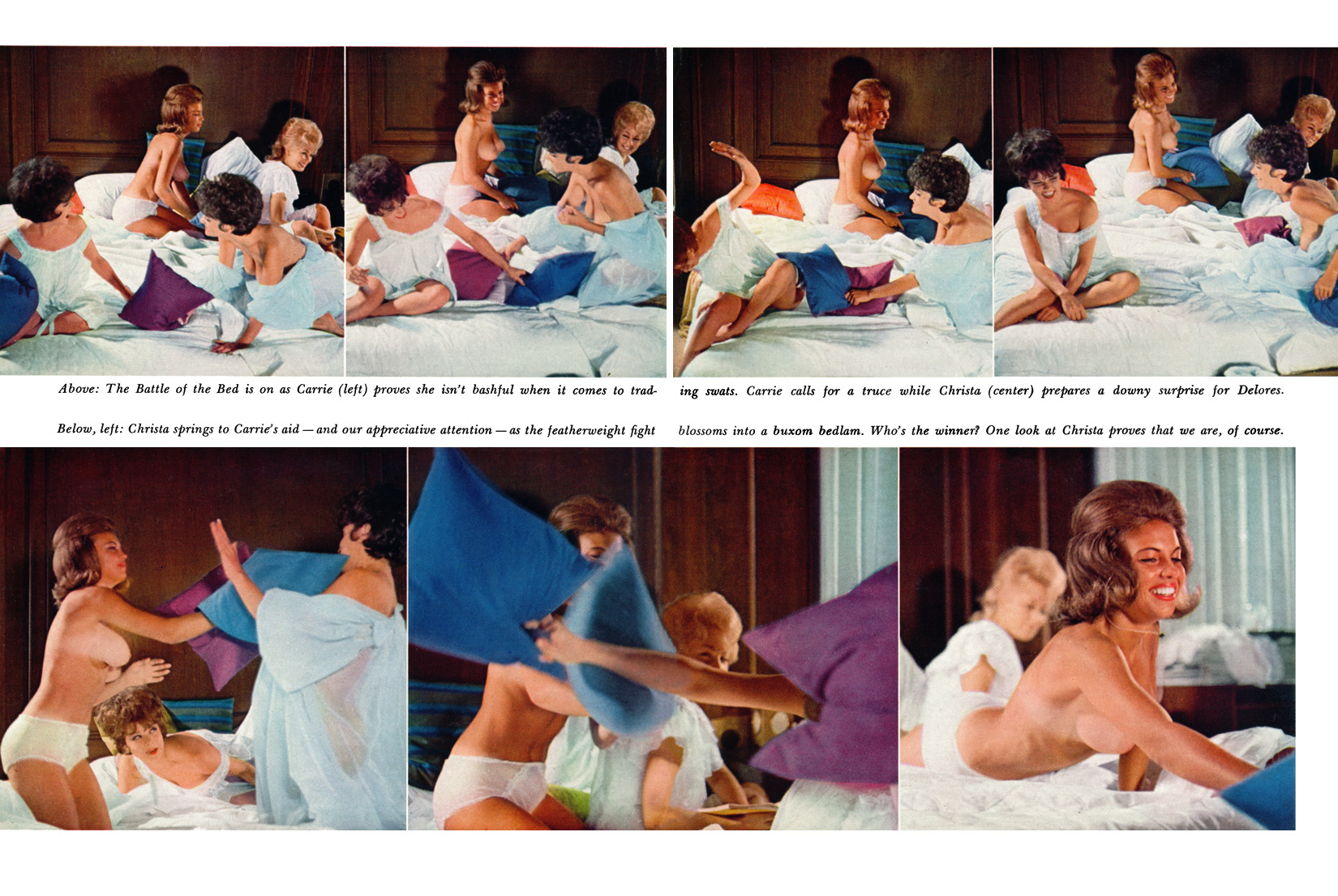 A Playmate Pillow Fight pictorial