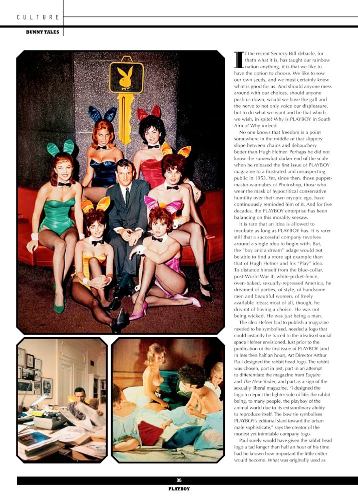 South African Playboy pictorial Bunny Chow