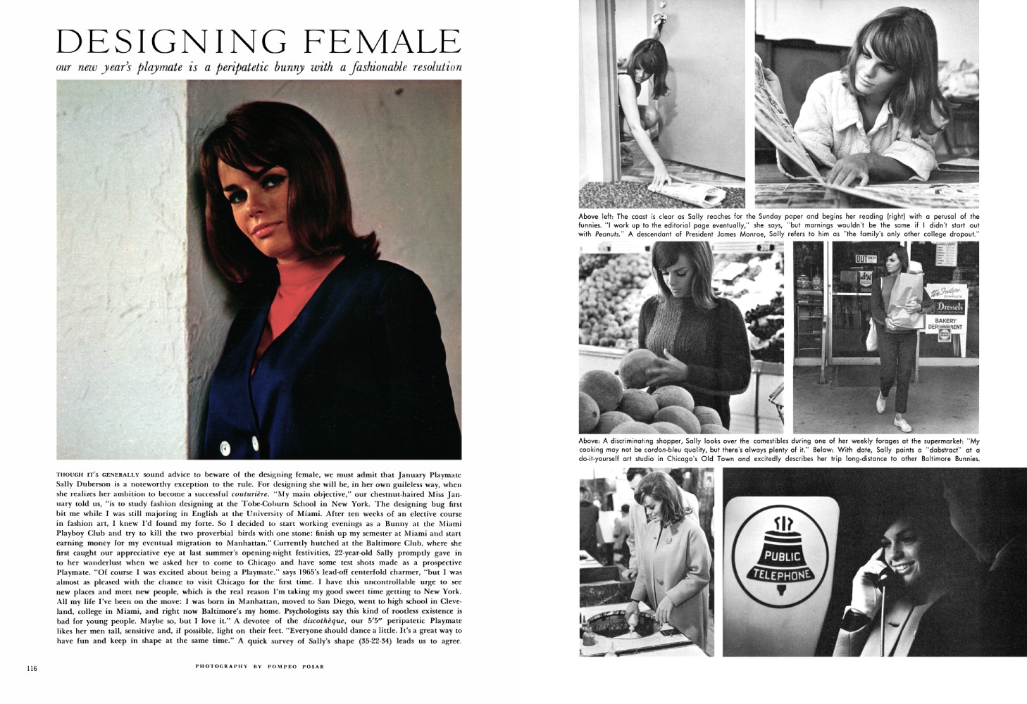 Playboy Playmate Sally Duberson in her Playmate of the Month pictorial